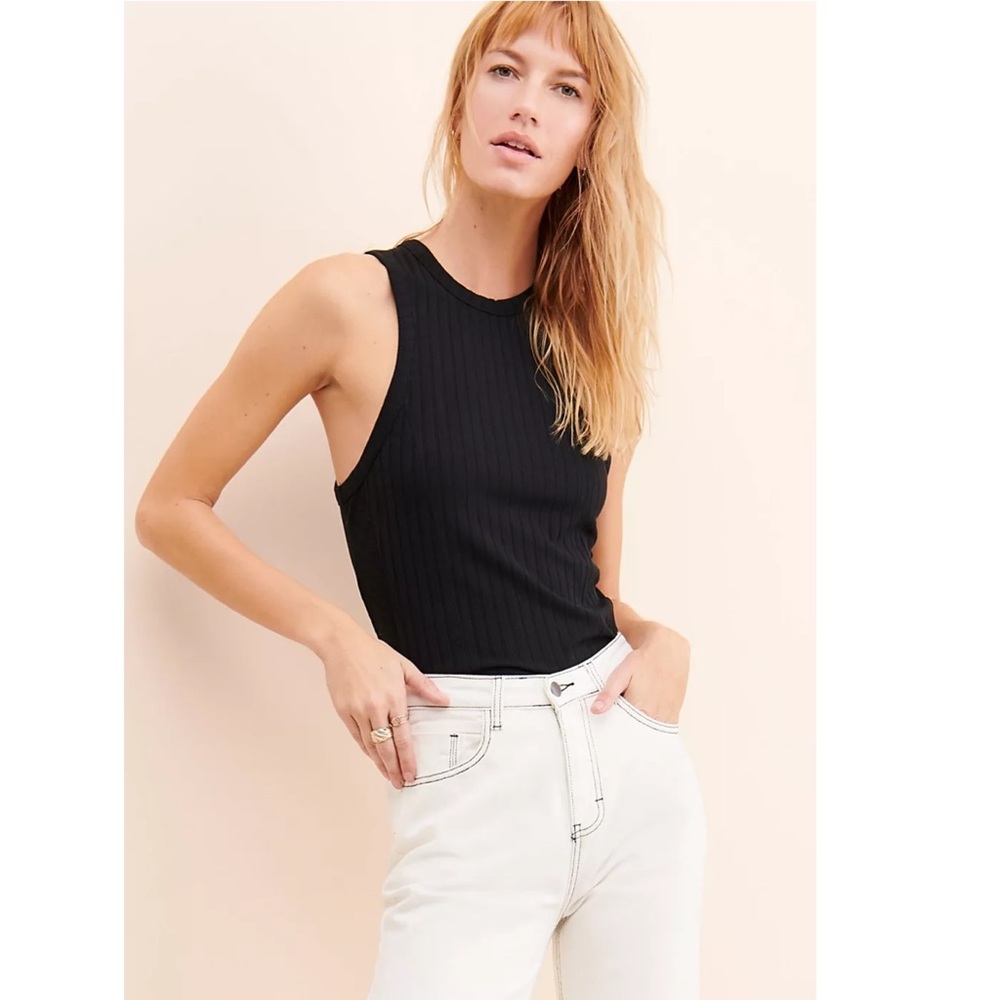 Free People Check It Out Tank Top in Black Size XS NWT